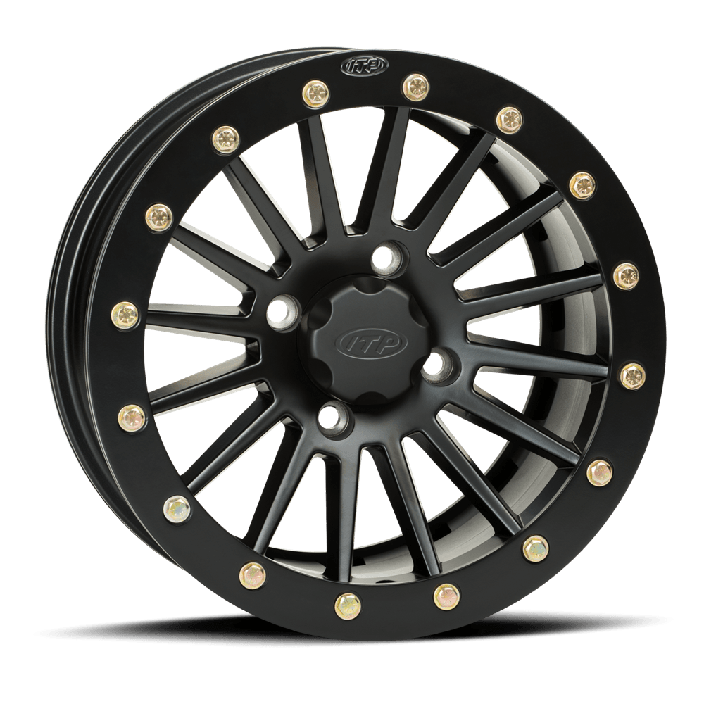 ITP 14x7 4x110 SD Dual Beadlock Matte Black / Black Ring vannesarja CFMoto Segway
