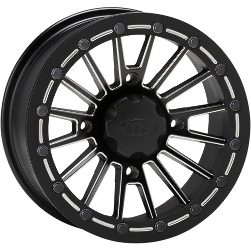 ITP 15x7 4x110 SD Single Beadlock Matte Black Milled Edges vannesarja  CFMoto Segway