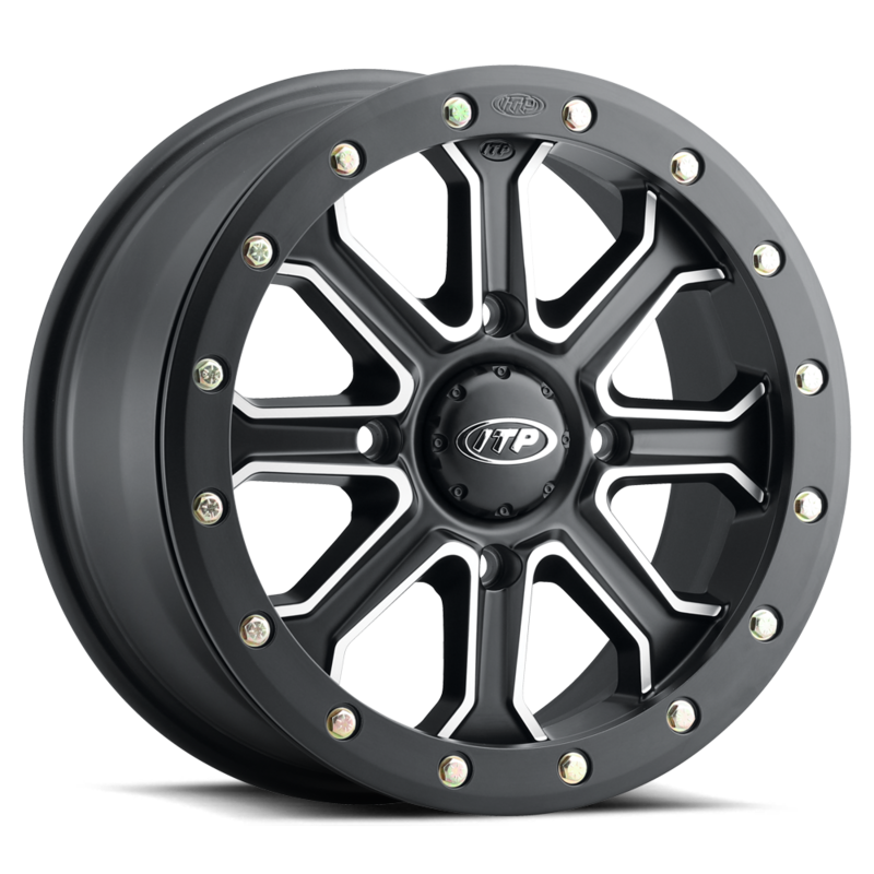 ITP 14x7 4x137 ET+30 Inertia Single Beadlock Matte Black Machined Accents vannesarja Can-Am