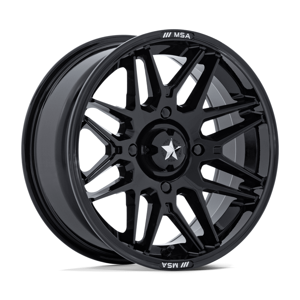MSA 16x7 4x137 M52 Radar Gloss Black vannesarja Can-Am