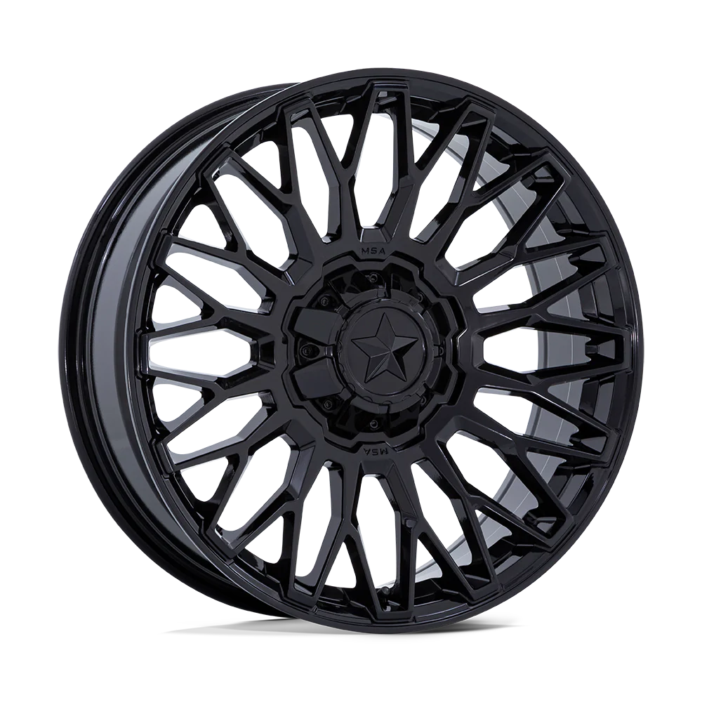 MSA 14x7 4x137 M50 Clubber Gloss Black 6x6 vannesarja Can-Am