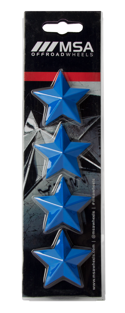 MSA Cobalt Blue Stars for Center Caps keskikupin tähdet