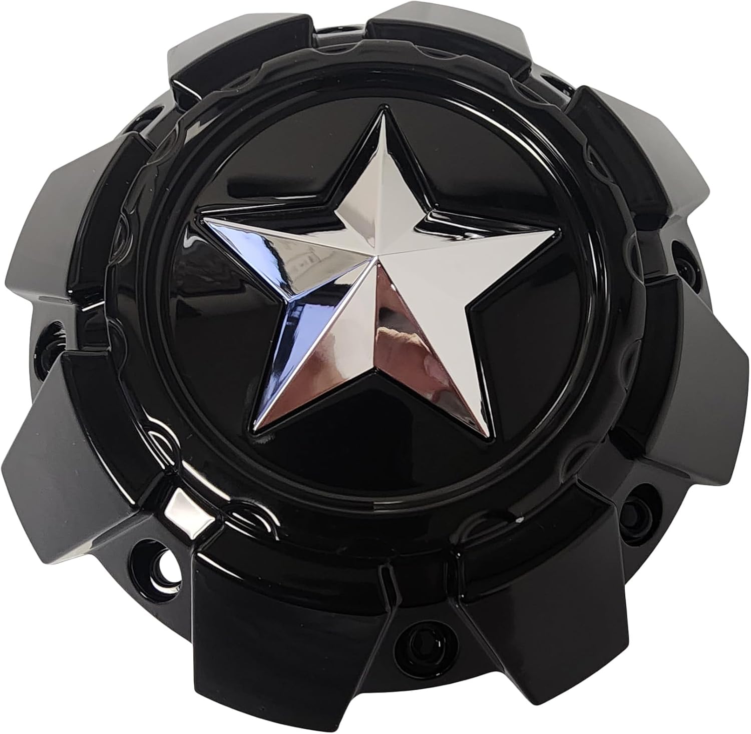 MSA M50 Clubber & M51 Thunderlips Gloss Black Center Cap with Chrome Star keskikuppi